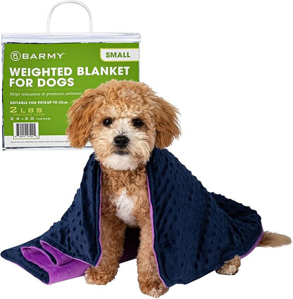 BARMY Weighted Blanket for Dogs with Washable Cover (3 Sizes) Thunder Blankets for Dogs