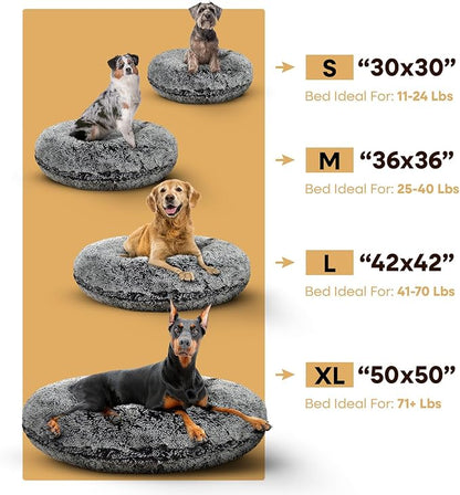 Bessie and Barnie Bagel Donut Dog Bed