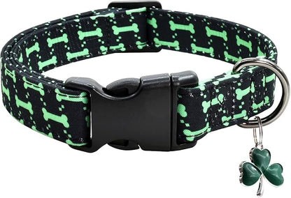 Bones Patterns Dog Collar with Accessories