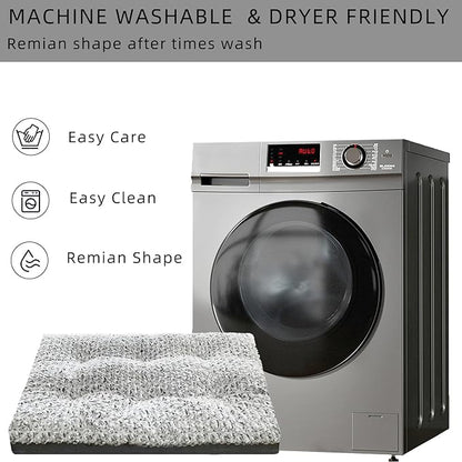 Washable Dog Crate Bed Deluxe Plush Dog Beds Reversible All-Seasons Bed Pet Sleeping Mattress for Large