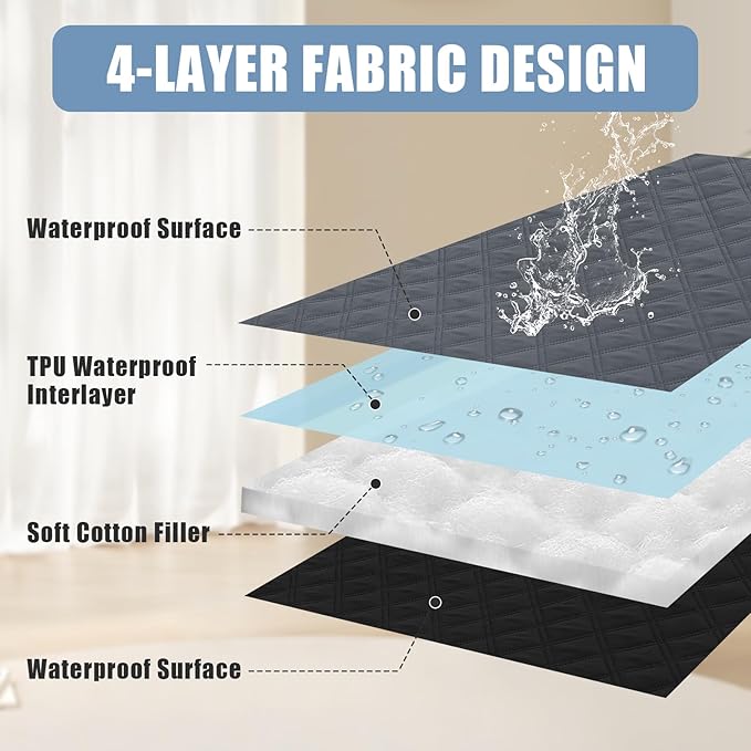 smiry Waterproof Dog Blanket (52"x82", Dark