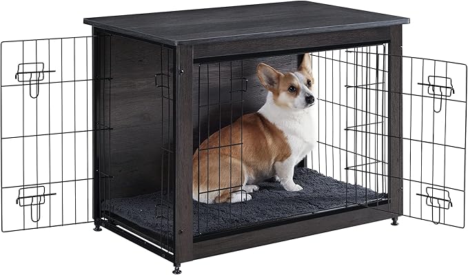 DWANTON Dog Crate Furniture with Cushion 32.5" L,