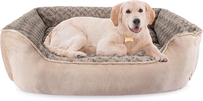 JOEJOY Rectangle Dog Bed for Large Medium Small Dogs Machine Washable Sleeping Sofa Non-Slip Bottom Breathable Soft Puppy Bed Durable Orthopedic Calming Pet Cuddler