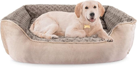 JOEJOY Rectangle Dog Bed for Large Medium Small Dogs Machine Washable Sleeping Sofa Non-Slip Bottom Breathable Soft Puppy Bed Durable Orthopedic Calming Pet Cuddler