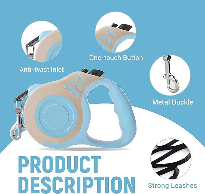 Retractable Dog Leash Automatic Telescopic Tractor Dog Tape 10/16 FT