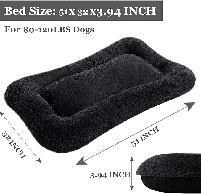 Coohom Deluxe Plush Dog Bed Pet Cushion Crate Mat