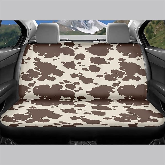 CLOHOMIN Cow Fur Animal Print Back Seat Cover
