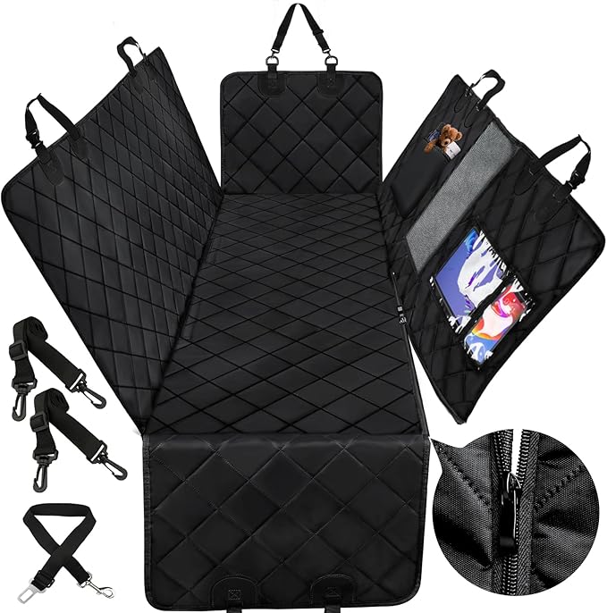 Dog Car Seat Cover for Back Seat 600D Heavy