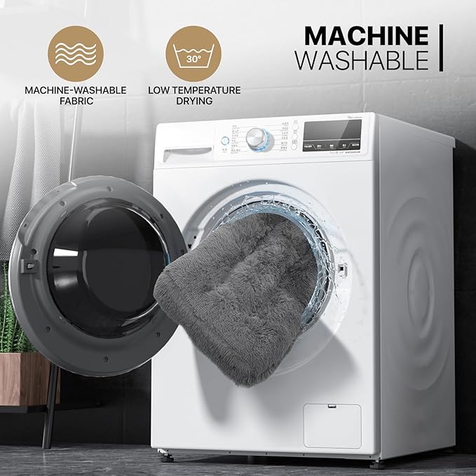 MoNiBloom 40.5"x32.5"x5.5" Dog Beds for Large Size Dogs Machine-Washable Long Plush Pet Beds Warming Cozy Soft Bed for Dogs and Cat