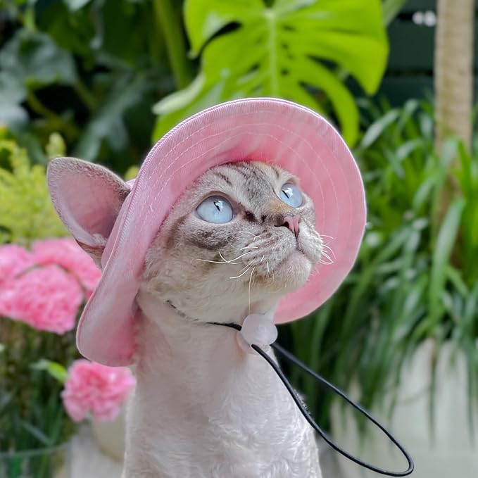 Pet hat with Ear Holes Sunscreen Baseball Cap Suitable for Small and Medium-Sized Dogs Outdoor Climbing hat in Summer Pet Products (Medium