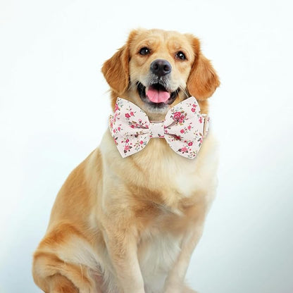 Adjustable Pet Bow Tie and Dog Collar for Small Medium Large Dogs