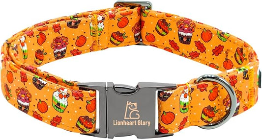 Lionheart glory Thanksgiving Dog Collar Turkey Pumpkin Collars