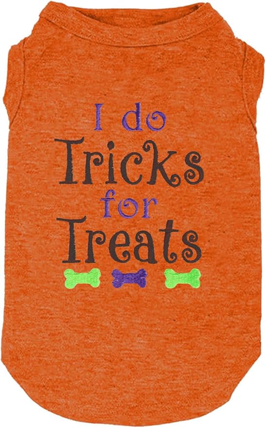 Halloween Dog Shirt for Pet Clothes Halloween Skeleton Hoodies Glowing Skull Cute Shirt Breathable Stretchy Costumes (orange3
