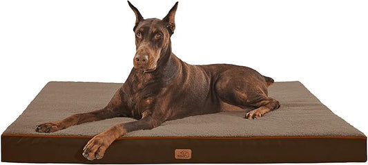 Bedsure Jumbo Dog Bed for Large Dogs 150lbs, Brown