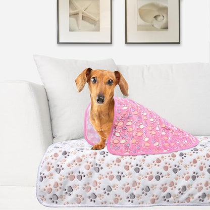 Blanket for Dogs 3 Pack 41" x 31",Cute Paw