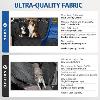 FULIDOUER Truck Back Seat Extender for Dogs 400lbs, Hard