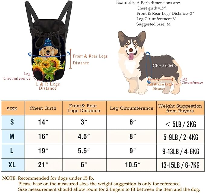 Tie Dye Butterfly Design Dog Carrier Backpack,Small Medium Dog Cat and Puppies Front Chest Carrier Bag for Hiking Camping Travel Sling Bag,L