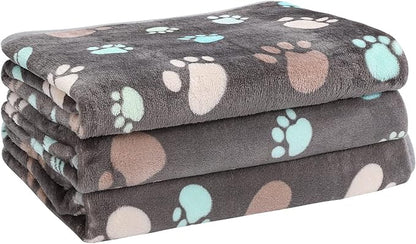 3 Pack Dog Blanket Soft Warm Flannel Cat Blanket, Great Pet Throw for Cats,Puppy,Small Medium Large Dog, 30 x 20 Inches