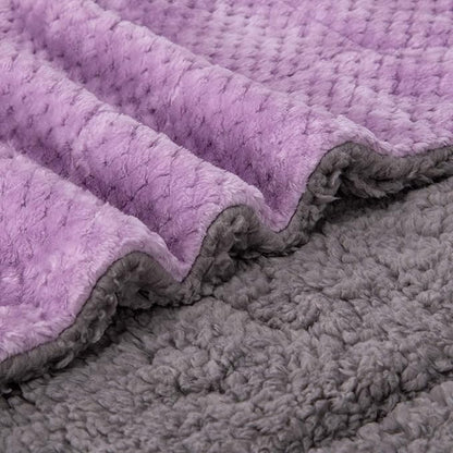 Fuzzy Blanket or Fluffy Blanket for Baby Girl or boy (40" x 48", DG-Lavender)