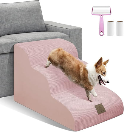 Mestuel 3-Tiers Foam Dog Stairs for Couch Sofa Bed 60 lbs,
