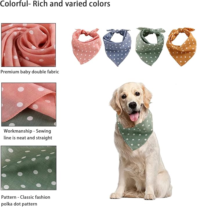 4 Pack Dog Bandana