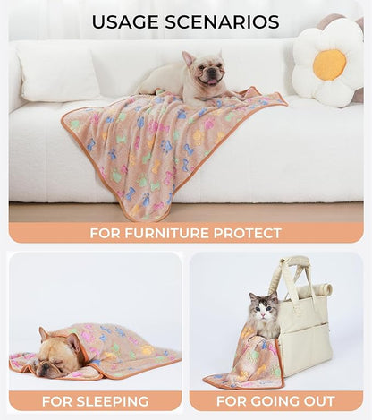 Luciphia 1 Pack 2 Pet Blankets for Dogs Cats (23x16 inch)
