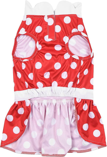 Disney for Pets Minnie Mouse Halloween Costume for Dogs - Large | Disney Halloween Dog Costumes, Funny Pet Costumes | Officially Licensed Disney Dog Halloween Costume,Red