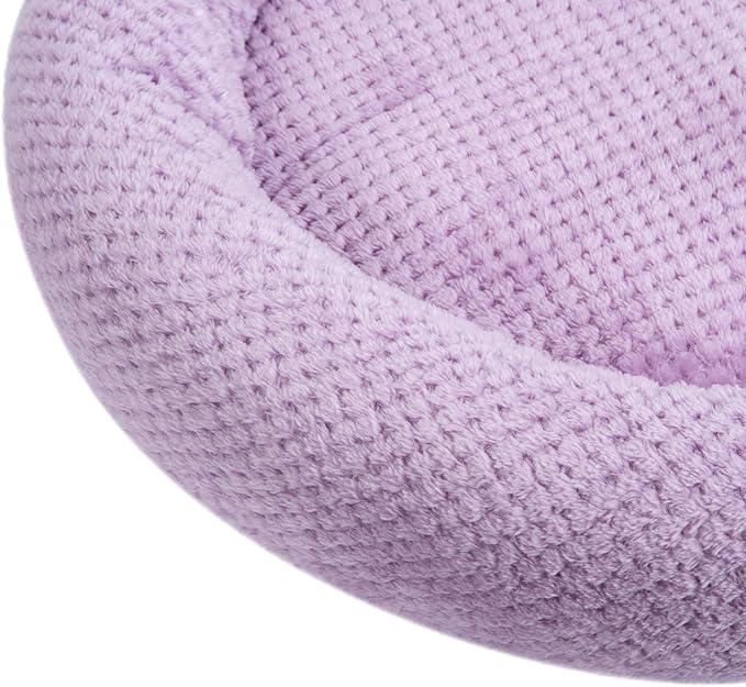 WONDER MIRACLE Fuzzy Deluxe Pet Beds (24" x 24", Lavender)