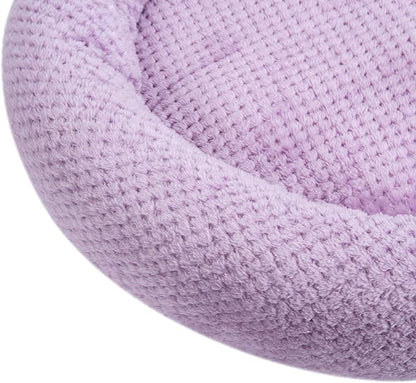 WONDER MIRACLE Fuzzy Deluxe Pet Beds (24" x 24", Lavender)