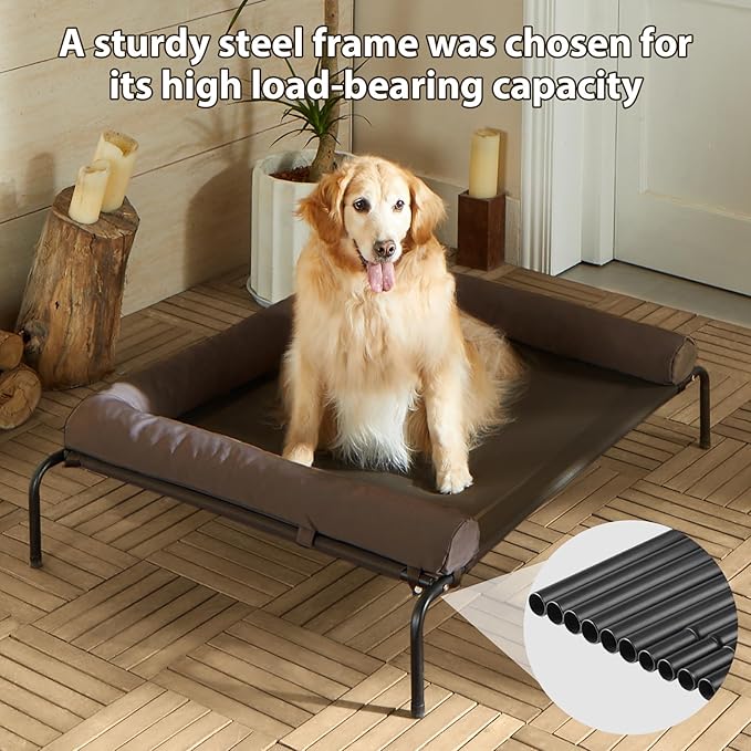 RRPETHOME Extra Large Elevated Cooling Dog Bed