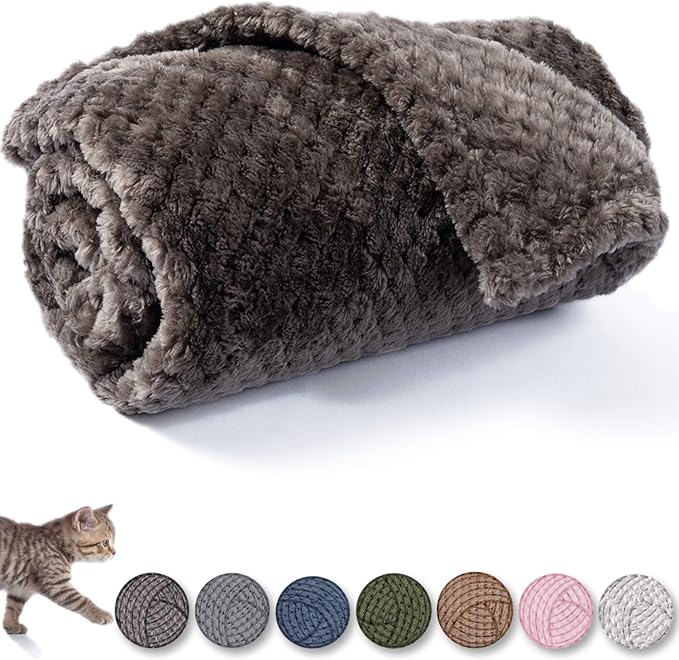 Dog Blanket or Cat Blanket or Pet Blanket (L/40" x 48", Dark