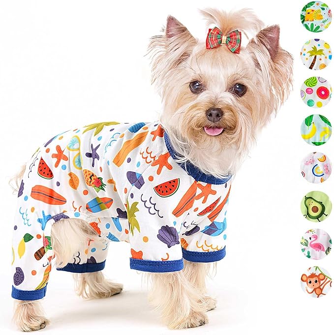 Dog Pajamas Onesie Spring Summer Dog Clothes for Small Dogs Girl Boy Soft Stretchy Pet Puppy Clothes Doggie Pjs Cat Outfit Jammies