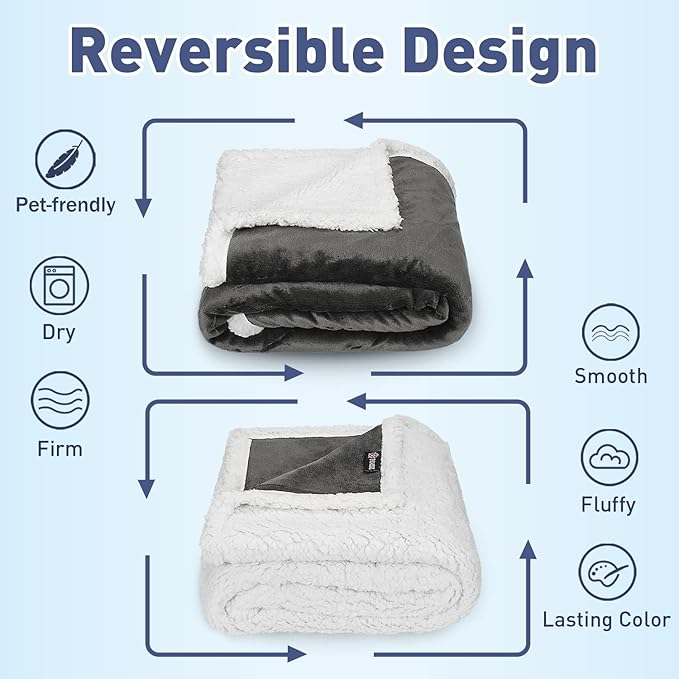 Kritter Planet Grey Large Dog Blanket 50x60 inches