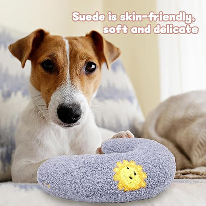 3 Pcs Calming Pillow for Small Dogs & Cats, Fluffy Soft Dog Bed Pillows, U Shaped Anxiety Relief Dog Neck Pillow, Pet Calming Toy for Joint Relief Sleeping Improve