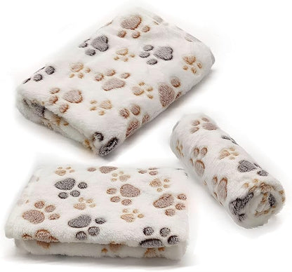 SORKUT 1 Pack 3 Puppy Dog Blankets Super Soft Warm Sleep Mat Fluffy Premium Fleece Pet Blanket Flannel Throw for Dog Puppy Cat (29"x20")