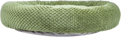 WONDER MIRACLE Fuzzy Deluxe Pet Beds, Super Plush Dog or Cat Beds Ideal for Dog Crates, Machine Wash & Dryer Friendly (24" x 24", Olive Green)