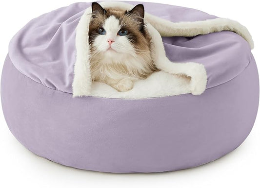 Lesure Cat Bed with Cover Cave 20"