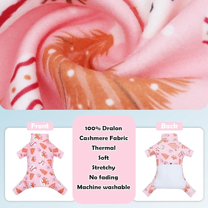 CuteBone Turtleneck Dog Pajamas Pet Clothes Thermal Dralon Onesie Cashmere High-Necked Puppy Pjs Coat GP11S