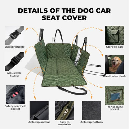 FUNNYFUZZY back seat extender for dogs 100% Waterproof