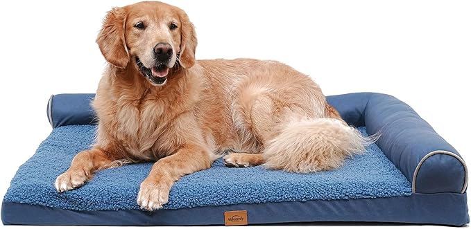 Orthopedic Dog Bed for Large Dogs Removable Bolsters & Washable Cover 98 lbs