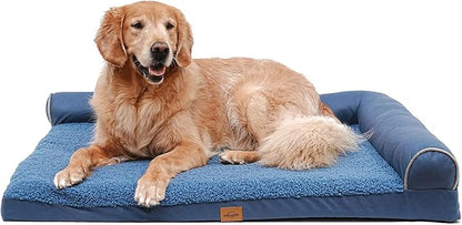 Orthopedic Dog Bed for Large Dogs Removable Bolsters & Washable Cover 98 lbs