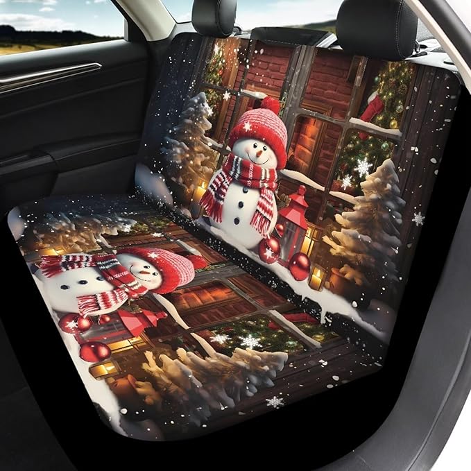 Christmas Snowman Automotive Full Set Seat Covers 4