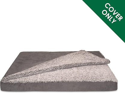 Furhaven Replacement Dog Bed Cover Berber & Suede Blanket Top Mattress