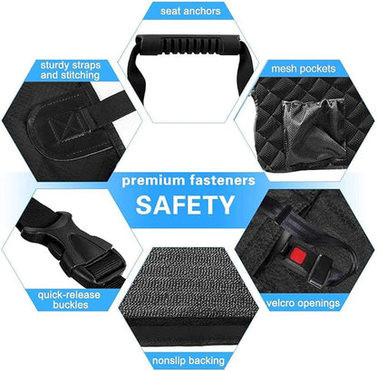 Dog Back Seat Cover Protector for SUV Trucks Cars Protector(Black1)