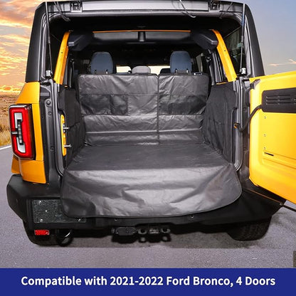 Hoolcar Dog Cargo Liner Pet Cargo Trunk Mat Washable Dog Seat Cover Compatible with 2021-2022 Ford Bronco 4 Door