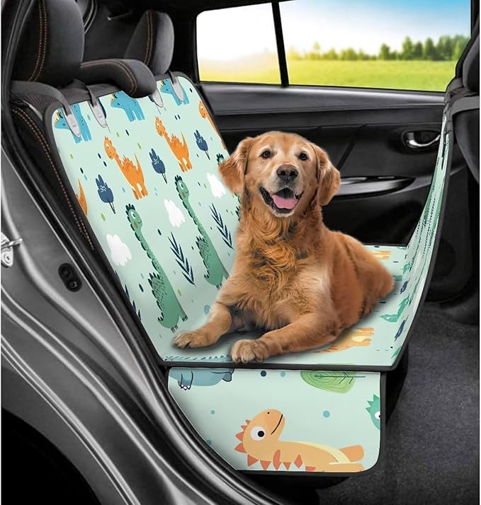 AFPANQZ Cute Dino Dog Cat Seat Cover Bucket