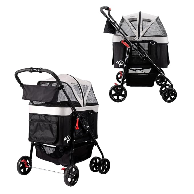 Petique Dynamic Pet Stroller 4-in-1 Travel 55LBS