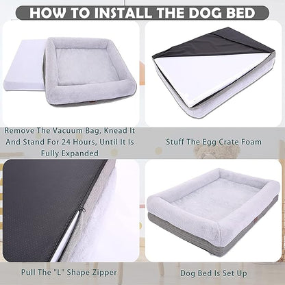 Orthopedic Dog Bed for Large Dogs 36 x 23 Inch,