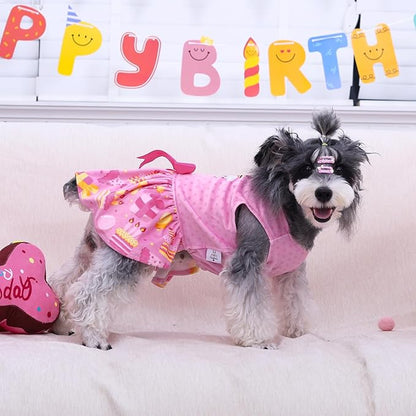 CuteBone Birthday Dog Dresses Velvet Holiday Small Dogs CVA49XXS-D