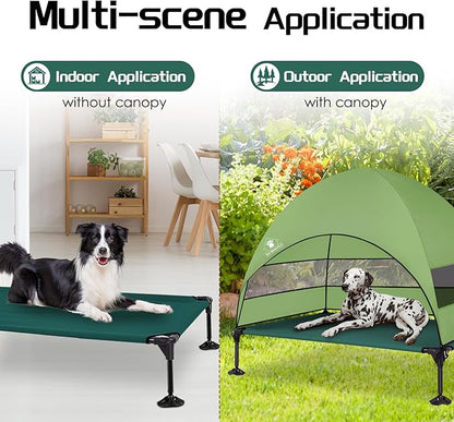 Elevated Dog Bed with 2024 Newest Canopy